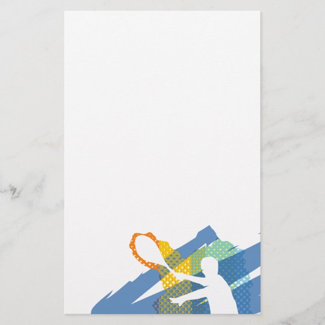Beautiful Tennis Stationary / Letterhead (Front)