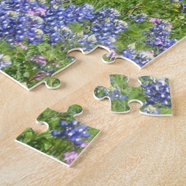 Beautiful Texas Bluebonnets Puzzle (Side)