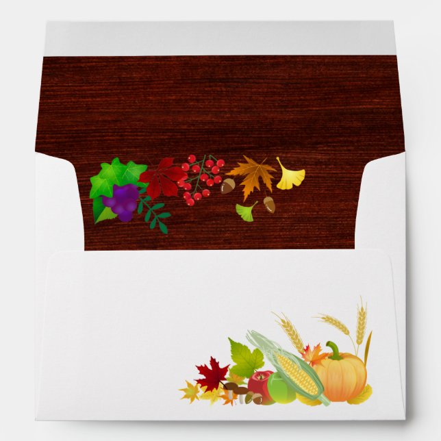 Beautiful Thanksgiving Harvest Envelope (Back (Bottom))