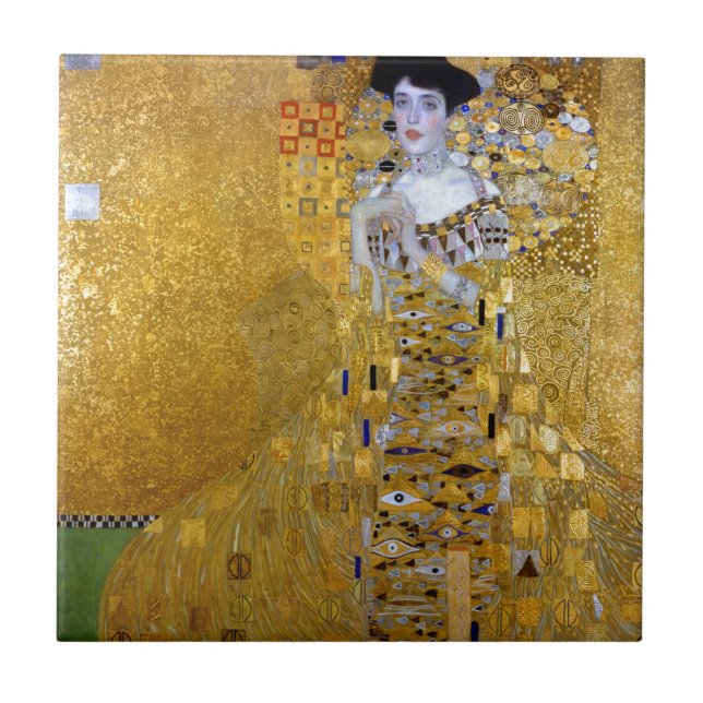Beautiful The Woman in Gold Gustav Klimt Tile (Front)