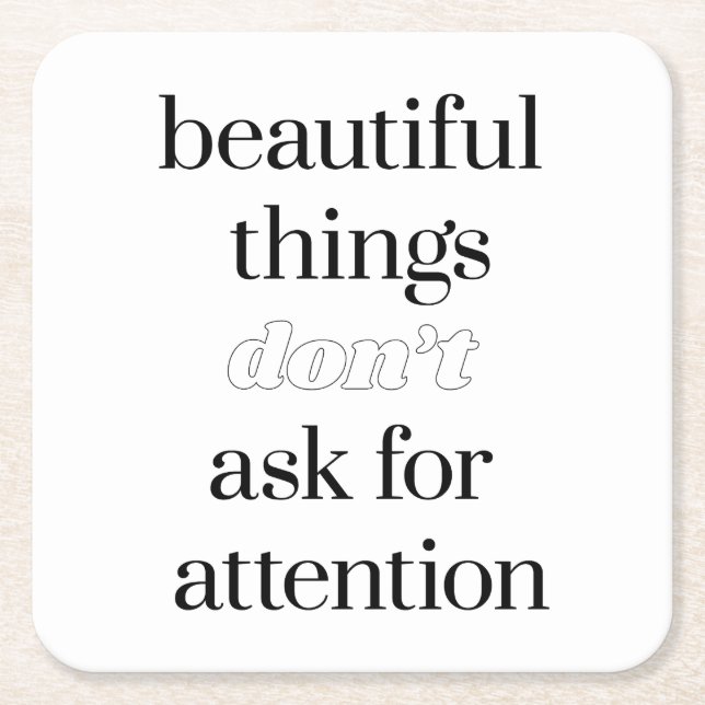 Beautiful Things Paper Coaster (Front)