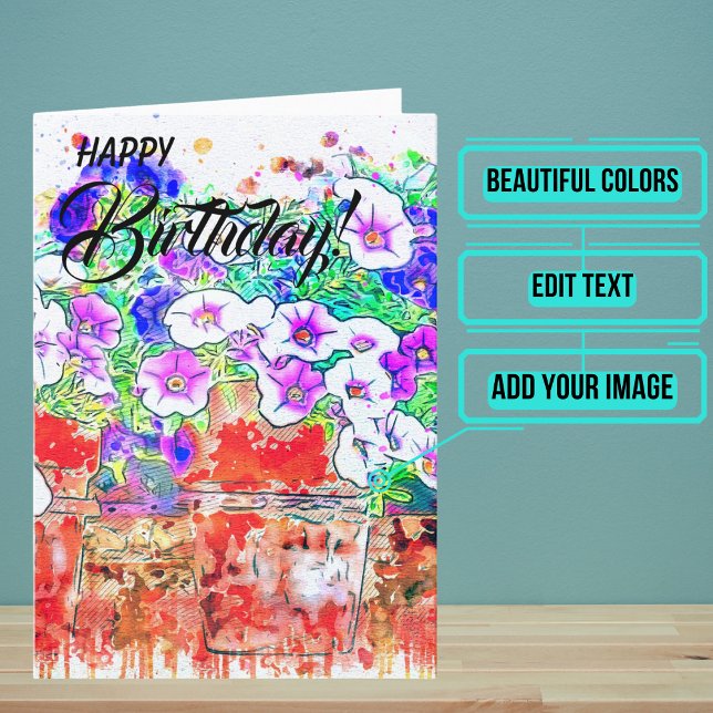"Beautiful Things Too" Birthday Card (This beautiful watercolor card is for the loved one whom you want to give a very special card to. )