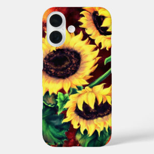 Beautiful Three Sunflowers - Painting  iPhone 16 Case