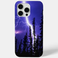 beautiful thunder over the forest