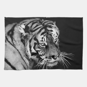 Beautiful Tiger Black White Africa Kitchen Towel