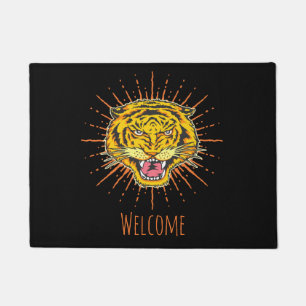 Beautiful tiger customizable doormat