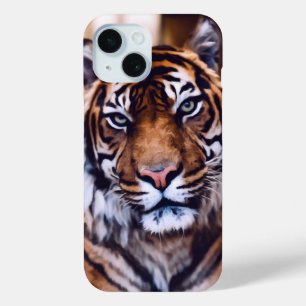 Beautiful Tiger Face Animal Wildlife iPhone 15 Case