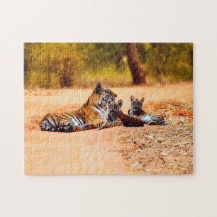Beautiful Tiger Family, Jigsaw Puzzle