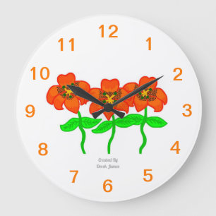 Beautiful Tiger Lilies Acrylic Wall Clock