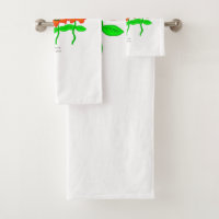 Beautiful Tiger Lilies Bathroom Towel Set