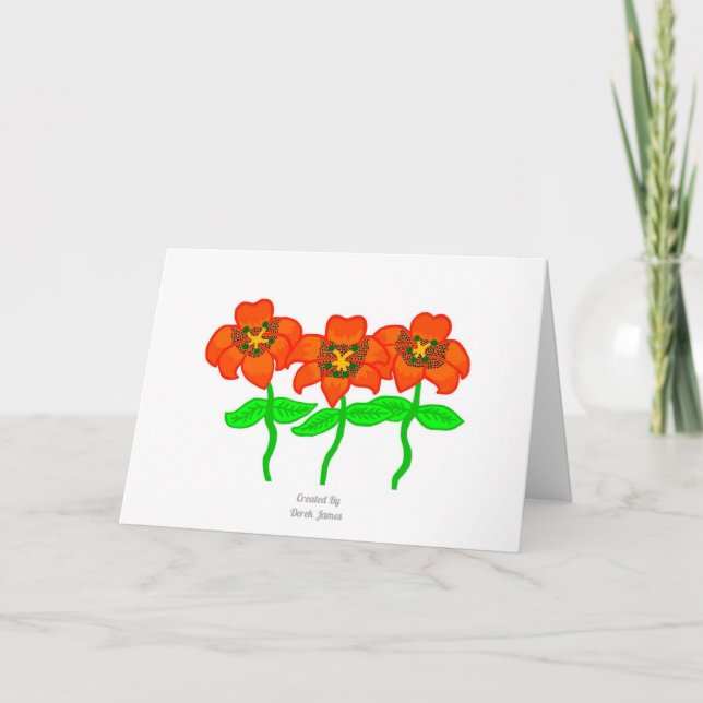 Beautiful Tiger Lilies Greeting Card (Front)