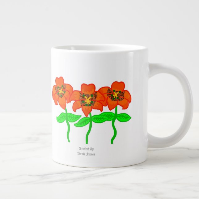 Beautiful Tiger Lilies Jumbo Mug (Right)