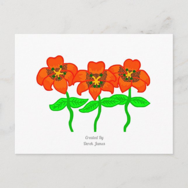 Beautiful Tiger Lilies Postcard (Front)