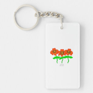 Beautiful Tiger Lilies Rectangle Keychain