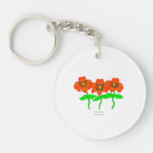 Beautiful Tiger Lilies Round keychain