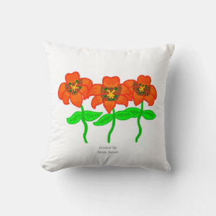 Beautiful Tiger Lilies Square Throw Pillow