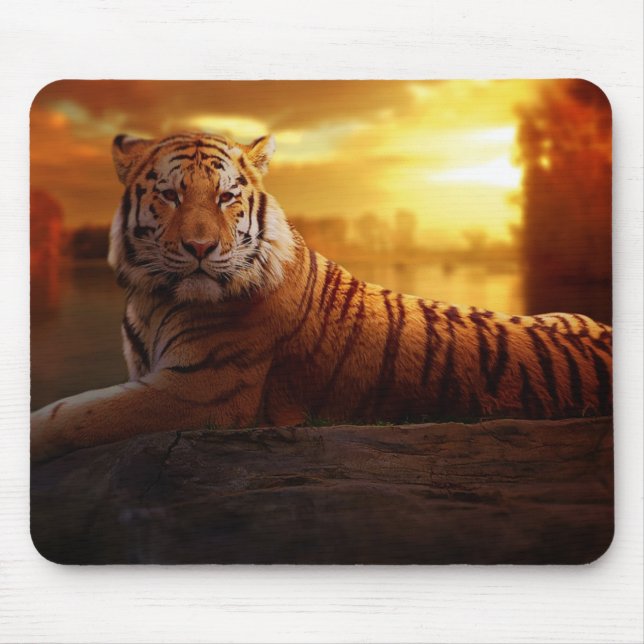 Beautiful Tiger  Mouse Pad (Front)