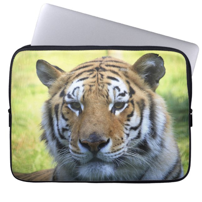Beautiful tiger portrait laptop sleeve (Front)
