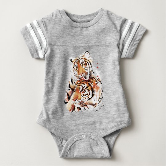 Beautiful tigers, big cats baby bodysuit
