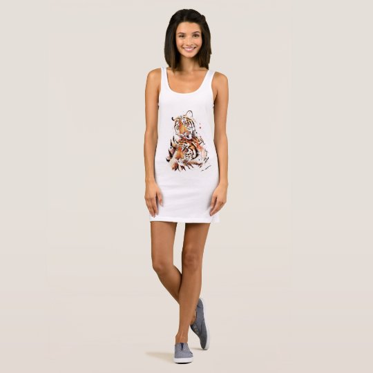 Beautiful tigers, big cats sleeveless dress