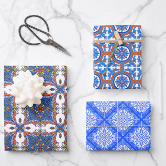 Beautiful Tile Designs Wrapping Paper Sheet