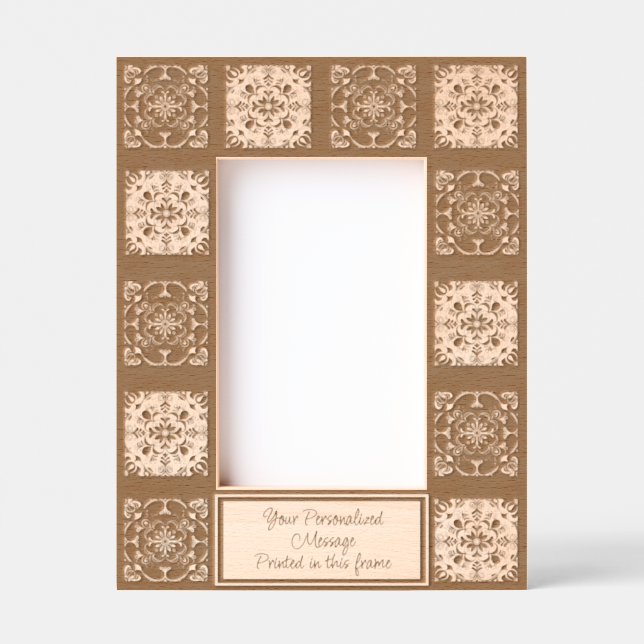 Beautiful tiles geometric patterns generic message etched frames (Front)