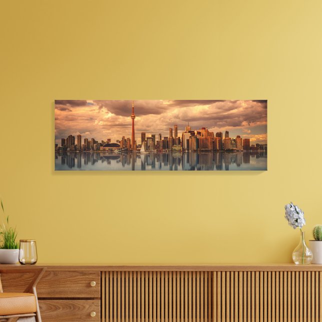 Beautiful Toronto, Ontario, Canada on the Water Canvas Print (Insitu(LivingRoom))
