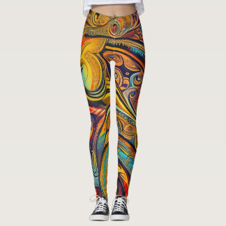 Beautiful Traditional Abstract Art Leggings