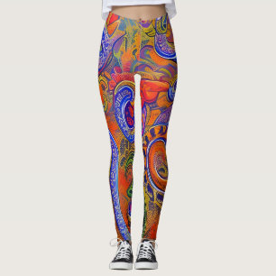 Beautiful Traditional Abstract Art Leggings