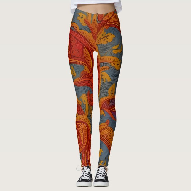 Beautiful Traditional abstract Leggings (Front)