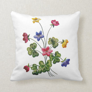 Beautiful Traditional Jacobean Crewel Embroidery Throw Pillow