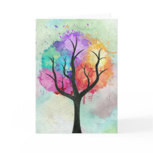 Beautiful Tree Pastel Colors Abstract Oil Painting