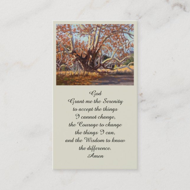 Beautiful Tree Portrait  Memorial Sympathy Card (Front)