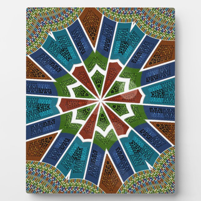 Beautiful Trendy Asian Textile Design Art Print Plaque (Front)