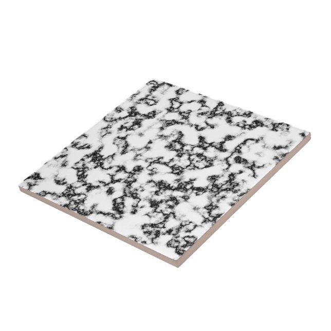 Beautiful Trendy Black White Marble Stone - Unique Tile (Side)