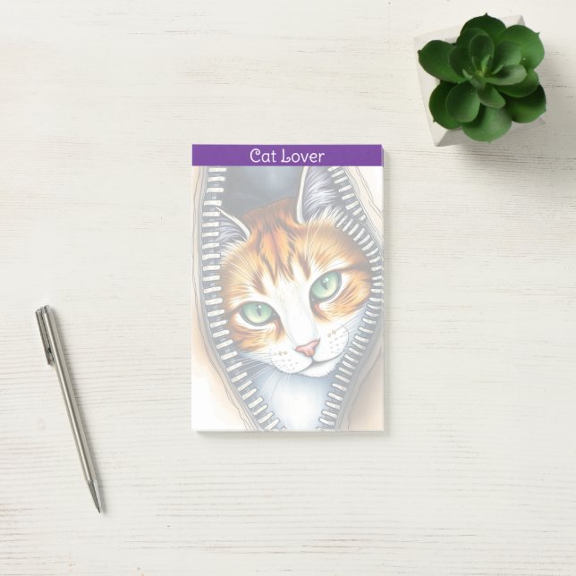Beautiful Trendy Cute Watercolor Cat Collection Post-it Notes (Office)
