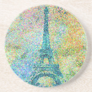 Beautiful trendy girly vintage Eiffel Tower France Coaster