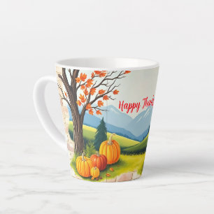 Beautiful Trendy Happy Thanksgiving Fall Latte Mug