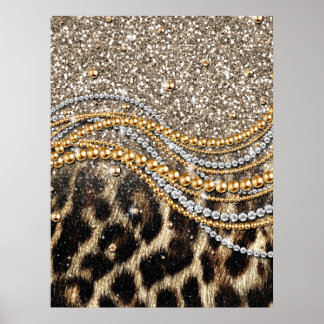 Beautiful Trendy Leopard Faux Animal Print