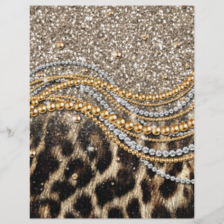 Beautiful trendy leopard faux animal print flyer