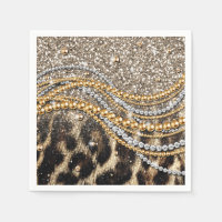 Beautiful trendy leopard faux animal print