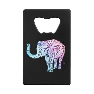 Beautiful Tribal Elephant Credit Card Bottle Opener