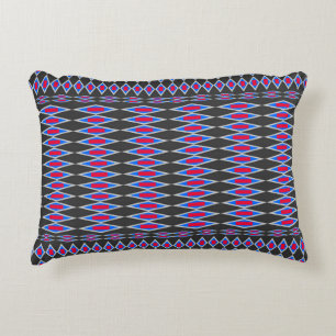 beautiful tribal fabric pattern, fabric pattern ba accent pillow
