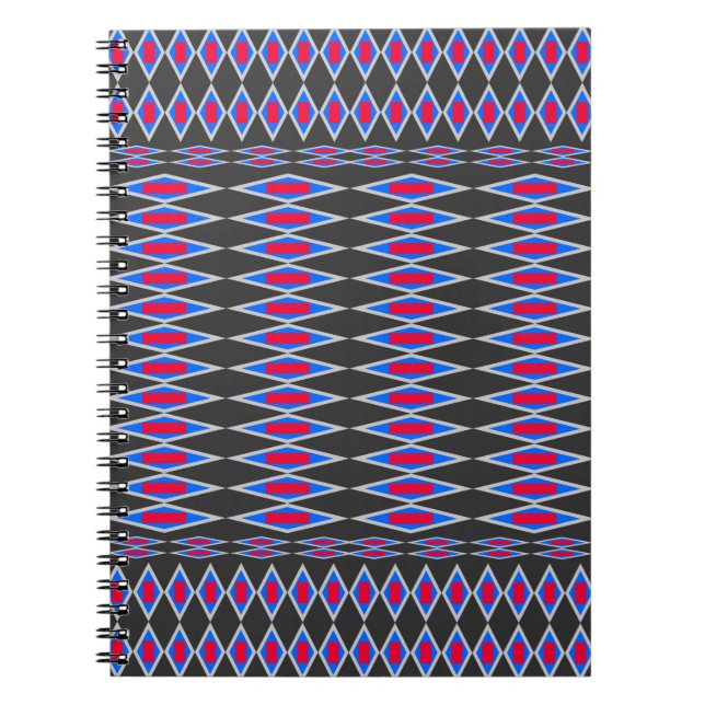 beautiful tribal fabric pattern, fabric pattern ba notebook (Front)