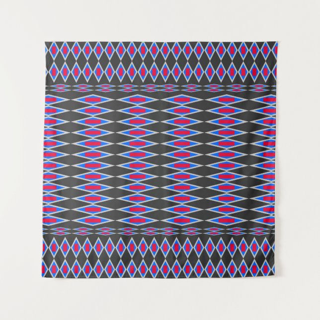 beautiful tribal fabric pattern, fabric pattern ba tapestry (Front)