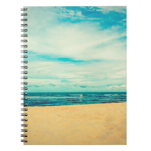 Beautiful tropical beach and sea landscape travel  notebook (Front)