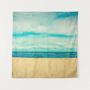 Beautiful tropical beach and sea landscape travel tapestry