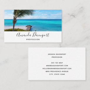 Beautiful Tropical Beach Scenic Photo Business Card
