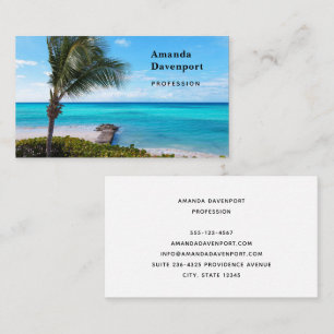 Beautiful Tropical Beach Scenic Photo Business Card