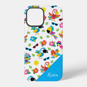 Beautiful Tropical Birds Colourful Paradise Patter iPhone 12 Case